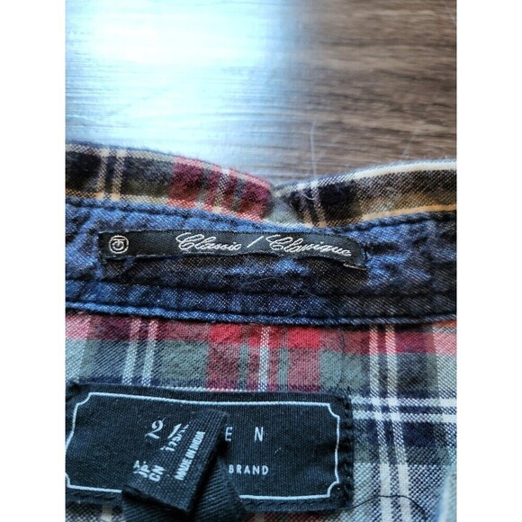 21 Men by Forever21, Regular Fit, Men's Long Sleeve Flannel Shirt, Size Large - Picture 4 of 9